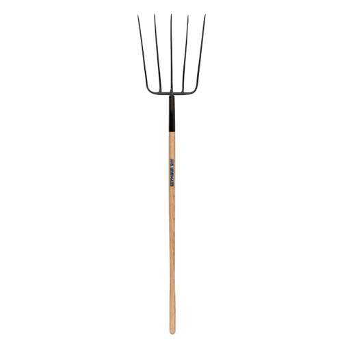  Seymour 49279, 5-Tine Forged Barley-Straw Fork, 14.5" x 18" Head, 54" Contoured Wood Handle (min qty 3 each) 