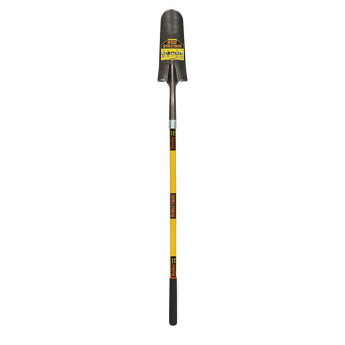  Structron 49556, 14 Gauge 14" Drain Spade, Front Turn Step Open Back, 48" Yellow Fiberglass Handle (min qty 4 each) 