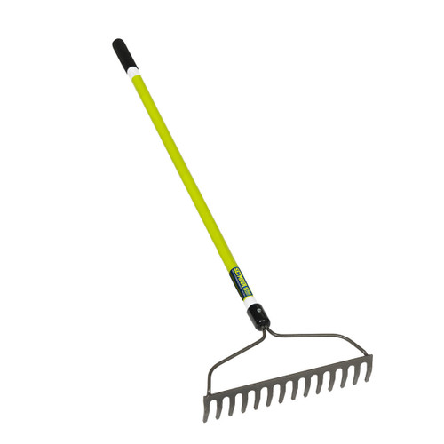  Seymour 49924, 15" Bow Rake / 14 Tine Welded,60" Premium Fiberglass Handle with Retroreflective Tape (min qty 6 each) 