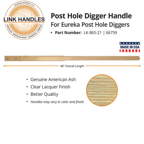  Link Handles 66759, 48" Handle for Eureka posthole diggers (min qty 6 each) 