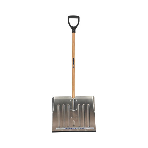  Seymour 96803, Aluminum Snow Shovel, 18" w/Wear Strip, 41" Wood Handle, Poly D-Grip (min qty 4 each) 