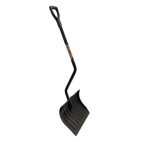  Structron 96827, Ergonomic Snow Scoop, 18" Polycarbonate Head, Bent Steel Handle, D-Grip (min qty 4 each) 