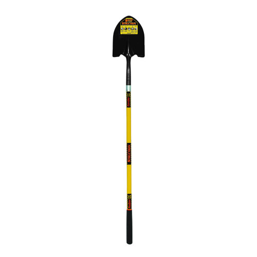  Structron 49599, 14 Gauge #2 Round Point, Front Turn Step Closed Back, 48" Solid Yellow Fiberglass Handle (min qty 4 each) 