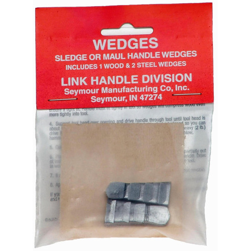  Link Handles 64136, Wedges, Axe - 1 Wood and 2 Steel pack of 3 (min qty 24 pks) 