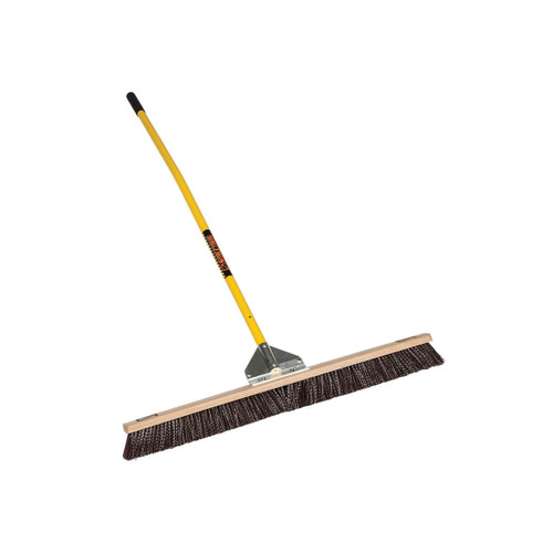  Structron 82136, 36" General Purpose Broom, 60" Ergonomic Yellow Aluminum Handle (min qty 4 each) 