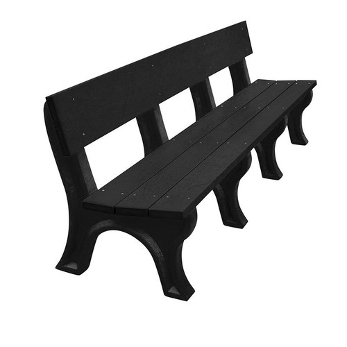 Vestil BEN-PLMB-96-BKBK 96" Landmark Bench Black Seat