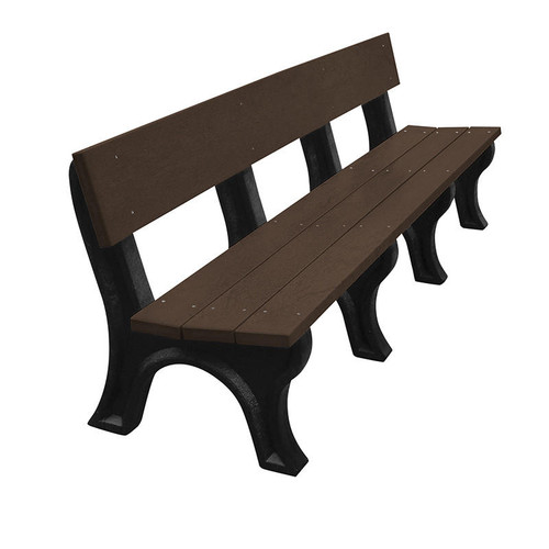 Vestil BEN-PLMB-96-BKBN 96" Landmark Bench Brown Seat