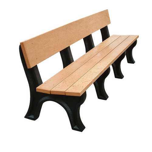 Vestil BEN-PLMB-96-BKCD 96" Landmark Bench Cedar Seat