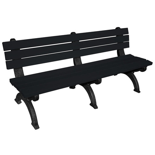 Vestil BEN-PMQB-72-BKBK 72" Monarque Bench Black Seat