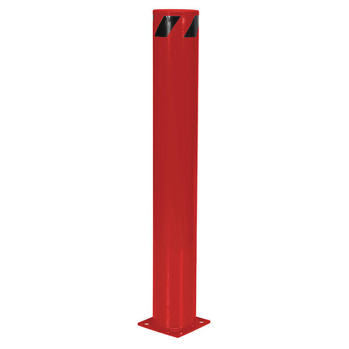 Vestil BOL-48-6.5-RED 48x6.5 Pipe Safety Bollard Red 