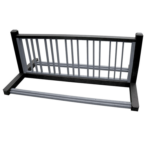 Vestil BR-P10-BK-CH 10 Position Bike Rack Black/Char.