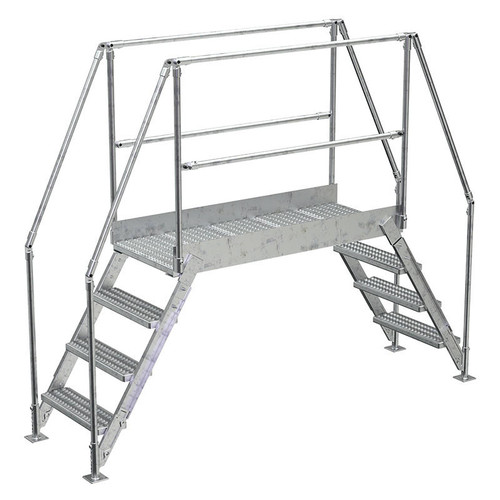  Vestil COL-4-36-44-HDG 4 Stp 23.5"X60" Crossover Ladder G 