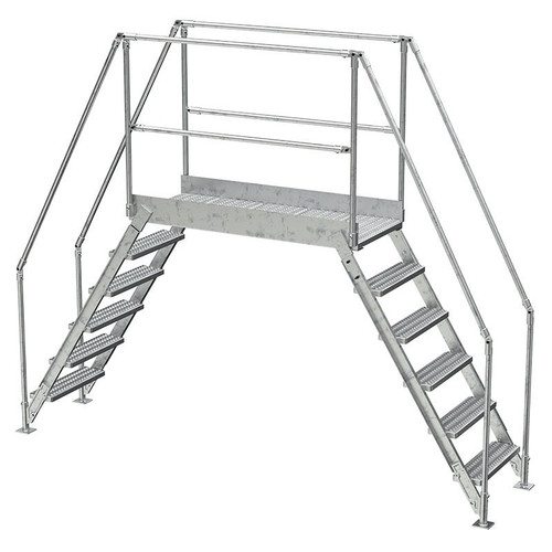  Vestil COL-6-56-44-HDG 6 Stp 23.5"X60" Crossover Ladder G 