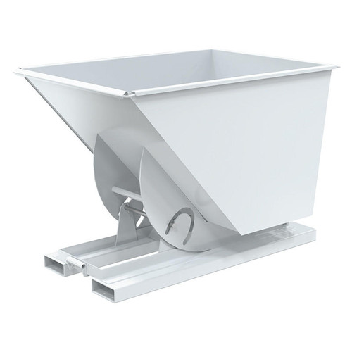 Vestil D-100-MD-NB-WHT No Bump MD Hopper 1 CbYd White 