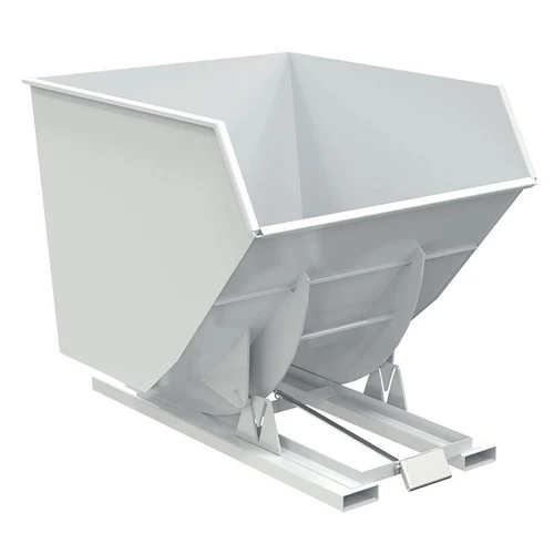  Vestil D-350-HD-WHT HD Hopper 3.5 CbYd White 