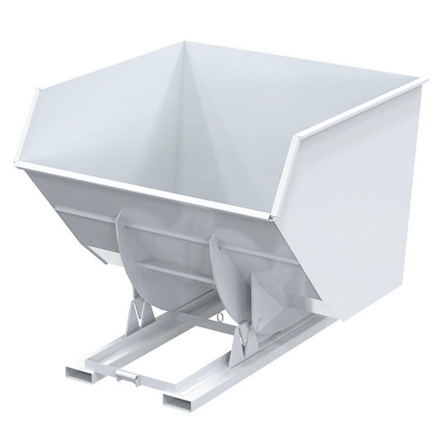  Vestil D-400-HD-NB-WHT No Bump HD Hopper 4CbYd White 