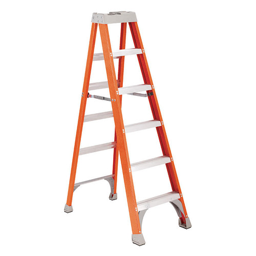 Vestil FBSL-6 6 Step Fiberglass Step Ladder