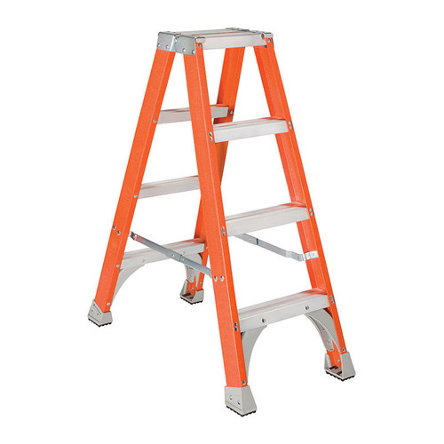 Vestil FBTFL-4 4 Step Twin Front FG Ladder
