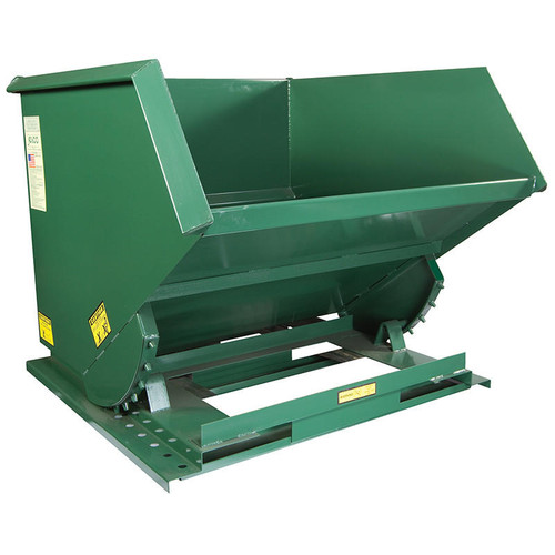 Vestil HOP-250-LD 2.5 Cu Yd. Steel Hopper 2k Green