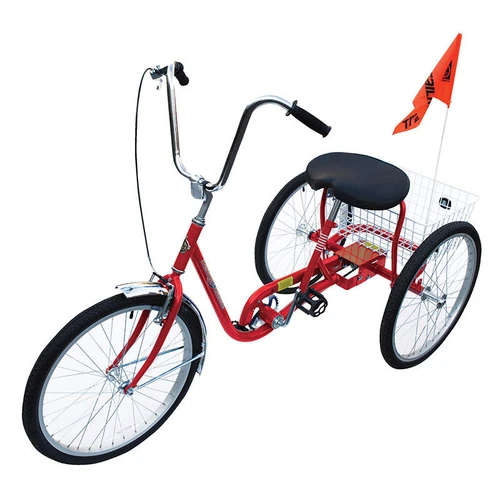  Vestil IBIKE-3-DC-R Standard Industrial Bike Red 
