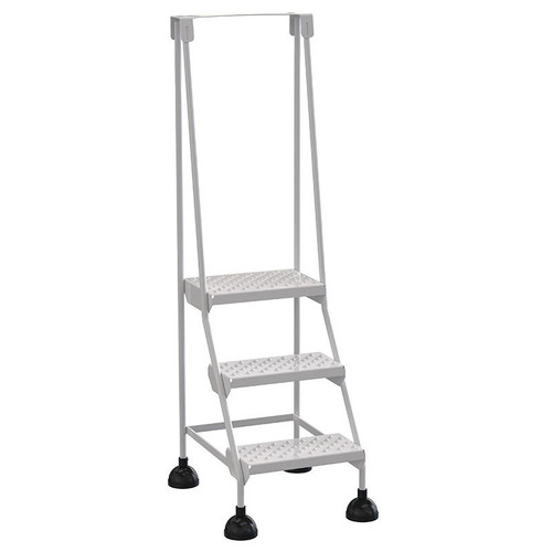  Vestil LAD-3-W-P 3 P Step Spring Loaded Ladder WH 