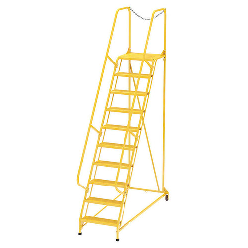  Vestil LAD-MM-10-P-YL 10 Perf Step Maintenance Ladder YL 