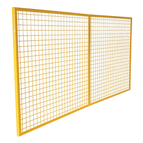 Pallet Rack Guard: Back Guard 7-3/8 x 110-13/16 x 48-1/2in, Yellow