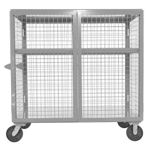  Vestil SCW-XM-3060-SL Steel Security Cart 30x60 Silver 