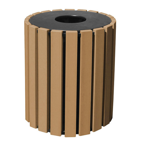 Vestil TR-PR-33-CD 33 Gall Cedar Round Trash Recept