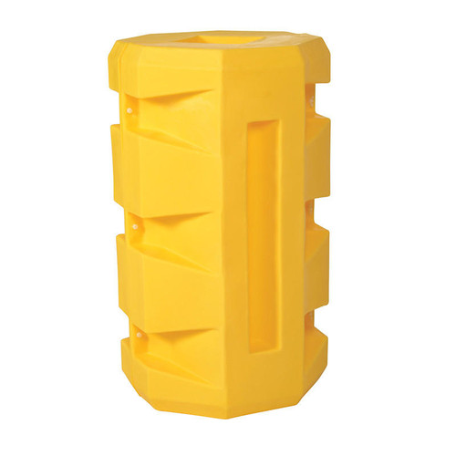 Building Column Protector, UV, Polyethylene 6in, 7,000 lb., Yellow