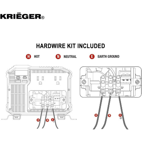 Krieger KR4000, 12 DC To AC Modified Sine Wave Inverter, 4000W