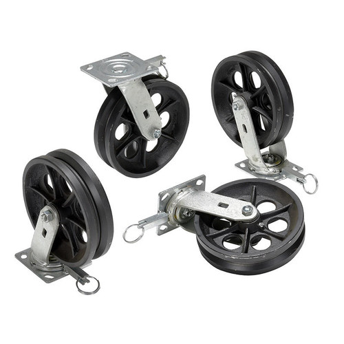  Vestil AHA-2/4-V AHA Cast Iron Swivel Casters 8"x2" 