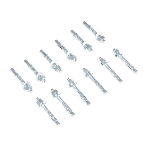  Vestil AS-383-12PK Stl Cncrete Anch Blts .375"X3" 12Pk 