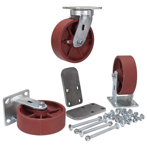  Vestil H-CK3-SC6-2HD Ductile Stl Caster Kit 6x2 6K Cap 