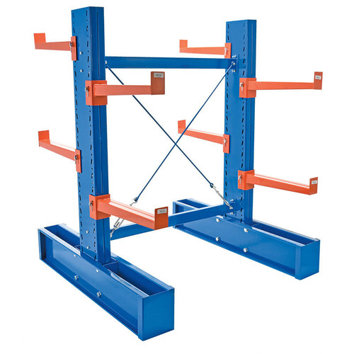 Double Sided Cantilever Rack Set 36in Arms 16,400lb, Silver