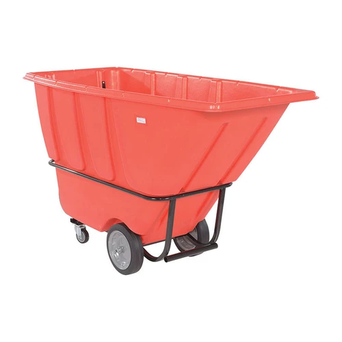  Vestil TDT-100-MD-RED 1 CU YD MD Tilt Truck 1.25K Red 