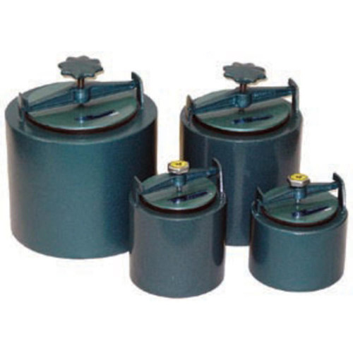  US Stoneware J6120CWR, Low Ash Rubber Lined Carbon Steel Grinding Jar w/ Cover, 0 Size, 0.5 Gal/1.8 L 