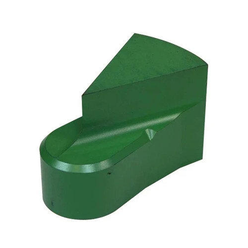 Rainhart 6in Sector Face Tamping Head for Proctor Soil Compactor, green cemented metal tamping head with a sector face design for soil compaction testing.
