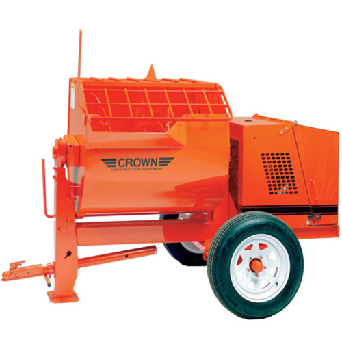 Crown Construction Equipment Crown 609773, Mortar Mixer w/3 HP 3 Phase Baldor, 12 cu ft, Towable, Spiral Blade 