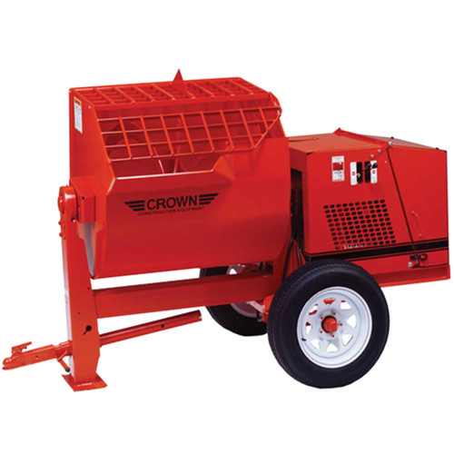 Crown Construction Equipment Crown 609561, Mortar Mixer w/7.5 HP 3 Phase Baldor, 16 cu ft, Spiral Blade, Hydraulic Drive/Dump 