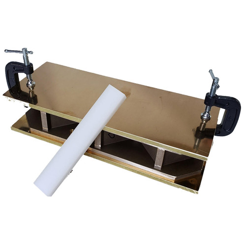HMA Lab Supply Brass Cube Mold Kit, 2in x 2in, Three-Gang 