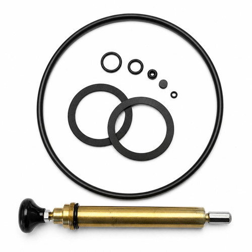 CMTE Complete Repair Kit For Type B Concrete Air Meters and Pump, repair kit with O-rings, seals, and a brass pump component for concrete air meter maintenance.