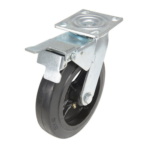 Vestil 8X2 Mold On Rubber Swivel W/Total Brake Caster 
