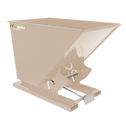 Vestil Self-Dump Hopper Hd 1.5 Cu Yd 6K Sandy Biege