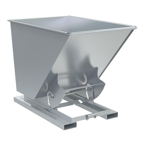 Vestil Hopper W/O Bump & Dump Hd 1.5 Cu 6K Silver