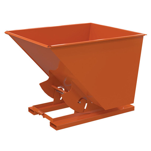 Vestil Hopper W/O Bump & Dump Ld 2 Cu Yd 2K Orange