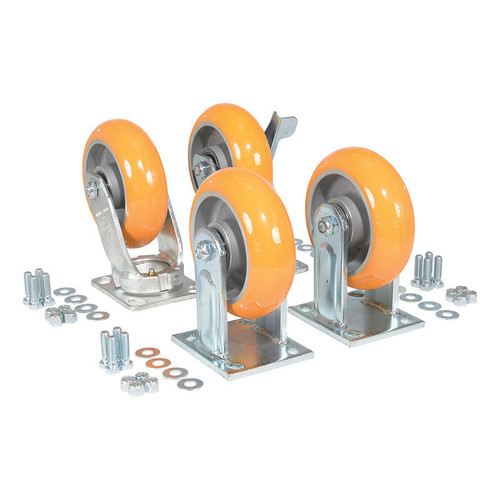 Vestil 6X2 Elastic Polyurethane Caster Kit 6000# Cap 