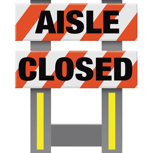 Vestil Fld Sfty Barricade Orange Aisle Closed 