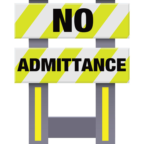 Vestil Fld Sfty Barricade Vibrant Yl No Admittance 