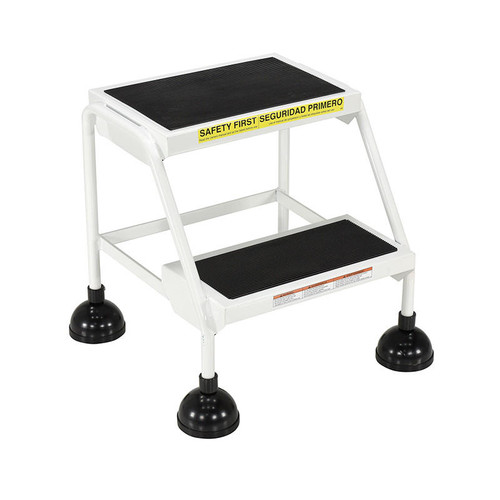 Vestil Spring Loaded Roll Ladder 2-Step White 